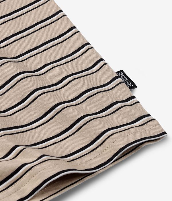 skatedeluxe Stripes Pocket Organic T-Shirt (beige)
