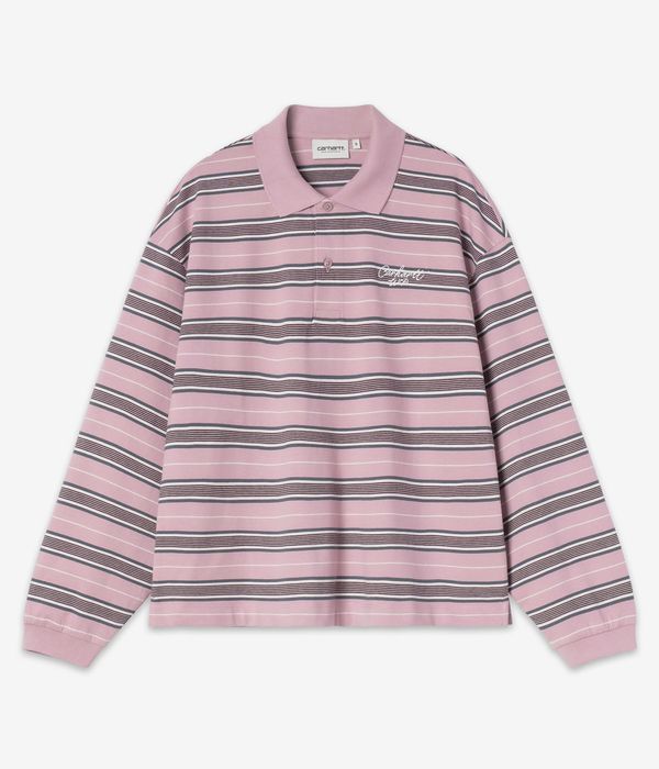Carhartt WIP W' Bronson Polo Longsleeve women (stripe hortensia)
