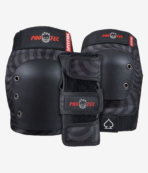 PRO-TEC x Spitfire Street Junior Protection-Set kids (black red)