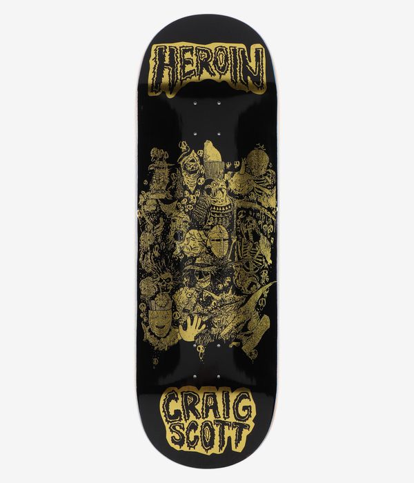 Heroin Skateboards Scott Allegory Of Fear 10" Skateboard Deck (black)