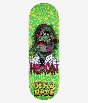 Heroin Skateboards Dead Dave Dead Head 10.125" Tabla de skate (green)