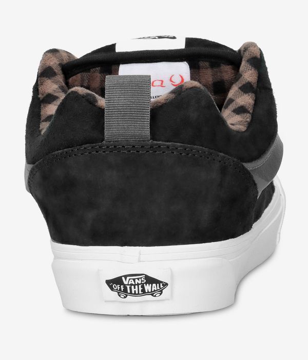 Vans Knu Skool Shoes (Pig Suede plaid grey black)
