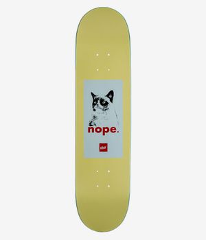 Über Grumpy Cat 8" Skateboard Deck (pastel eggshell)