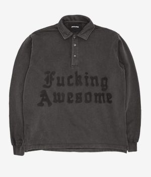 Fucking Awesome Blackletter Rugby Longsleeve (dark grey)