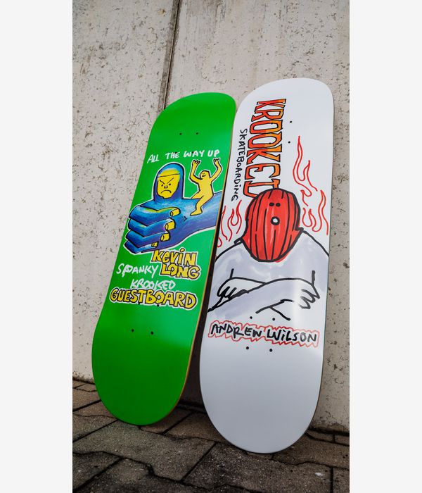 Krooked Wilson Fire Mask 8.75" Skateboard Deck (white)