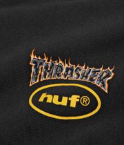 HUF x Thrasher Meltdown Heavyweight Hoodie (washed black)