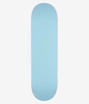 Fucking Awesome Elsesser Embossed Photo Shape #1 8.38" Skateboard Deck, full bottom view: solid light blue deck with thin pink rails and drilled hardware holes; clean studio image; white background.