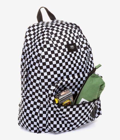 vans old skool iii backpack 22l black white check