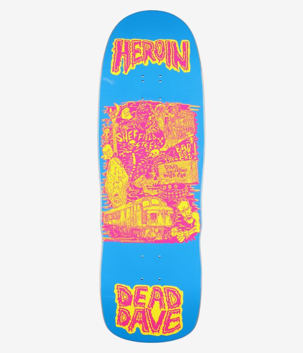 Heroin Skateboards Dead Dave Allegory Of Fear 10.1" Skateboard Deck (blue)