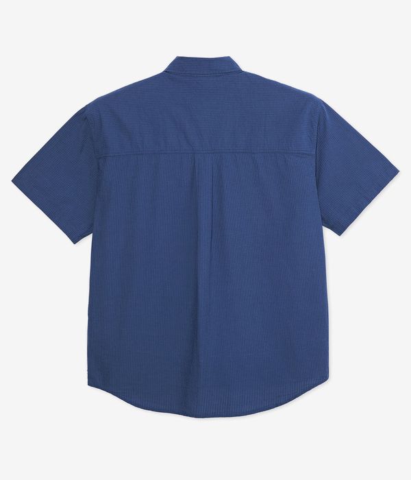 Polar Mitchell Seersucker Shirt-kortemouwen (grey blue)