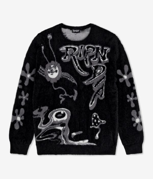 RIPNDIP Space Walk Mohair Sweatshirt black