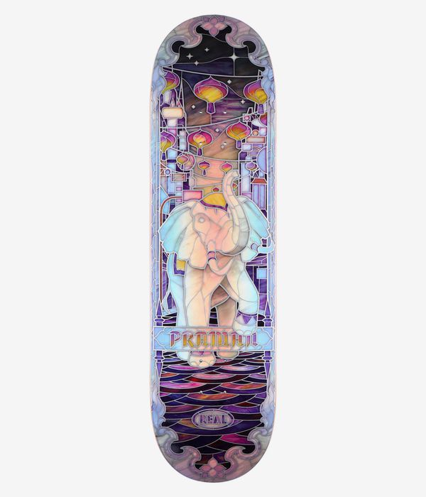 Real Praman Holographic Cathedral 8.5" Skateboard Deck (purple)