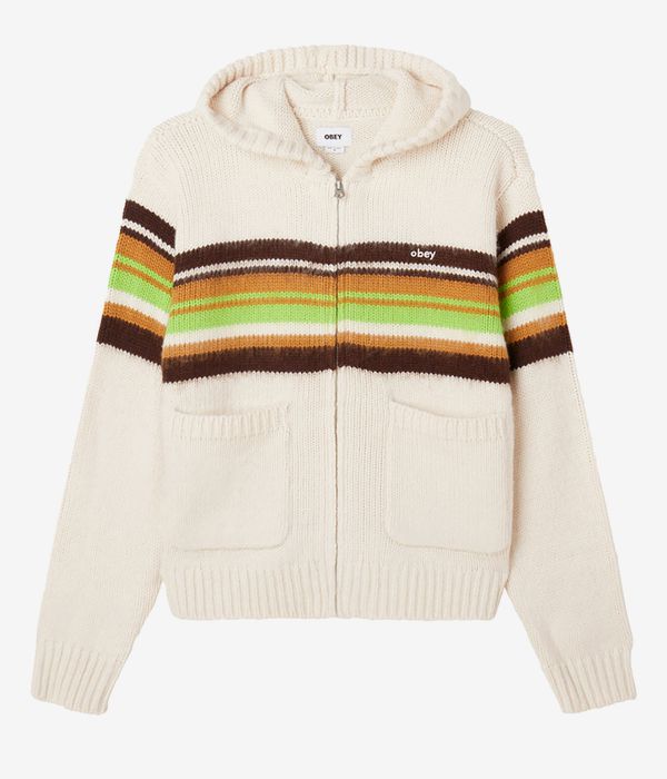Obey Myers Zip-Sweatshirt avec capuchon (unbleached multi)