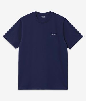Carhartt WIP Script Embroidery T-Shirt (dark navy white)