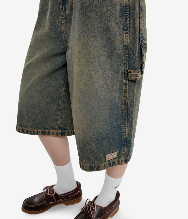 Dickies Carpenter Denim Jort Shorts women (yellow fade indigo)