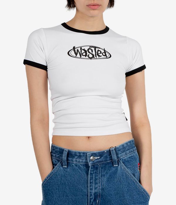 Wasted Paris Ringer Negative T-Shirt women (white black)