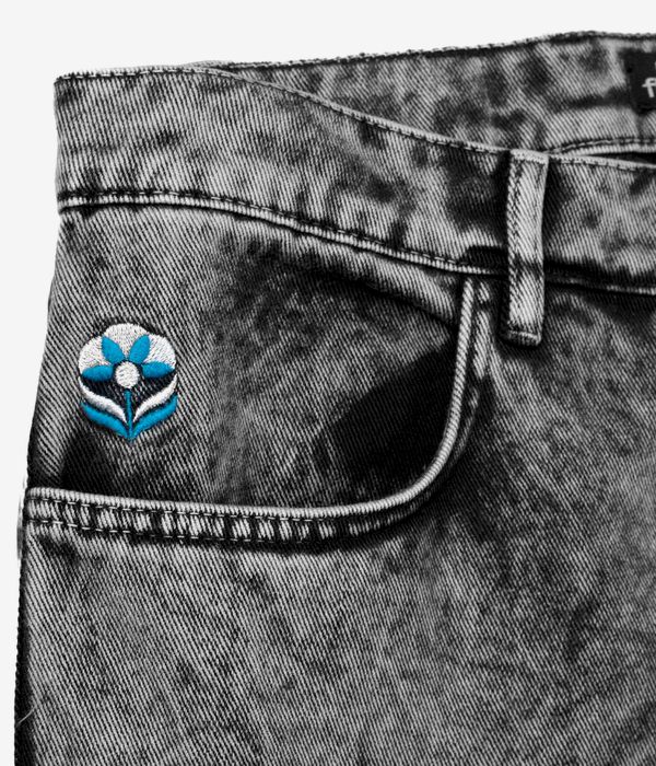 Blue Flowers Reworked Jeans (acid wash)