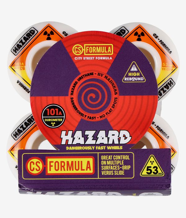 Madness Hazard Bio CS Radial Rollen (white) 53mm 101A 4er Pack