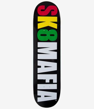 Sk8Mafia OG Logo 8" Skateboard Deck (black white rasta)