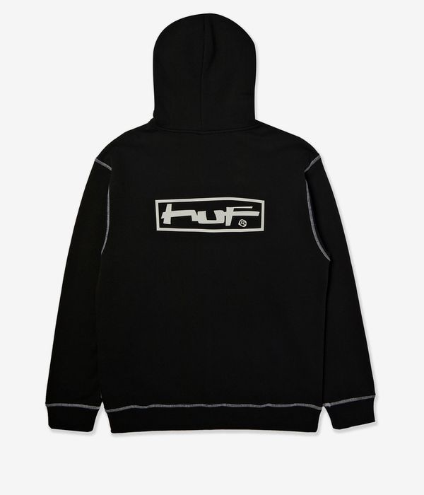 HUF Stretch Zip-Hoodie (black)