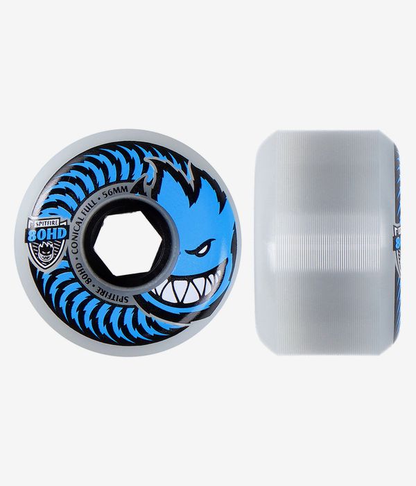 Spitfire Conical Full Wheels (clear blue) 56mm 80A 4 Pack
