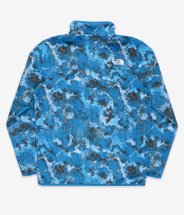The North Face 100 Glacier Printed 1/4-Zip Sweater (glacier adriatic blue moss camo)
