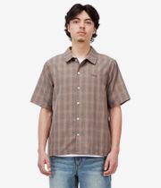 Dime Plaid Button Up Shirt (brown)
