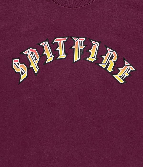 Spitfire Old E Fade Fill Camiseta (maroon)