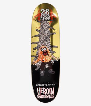 Heroin Skateboards 28 Eggs Later 9" Skateboard Deck (black gold)