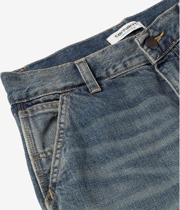 Carhartt WIP W' Brandon Snigle Knee Pant Camano Jeans women (blue worn used wash)