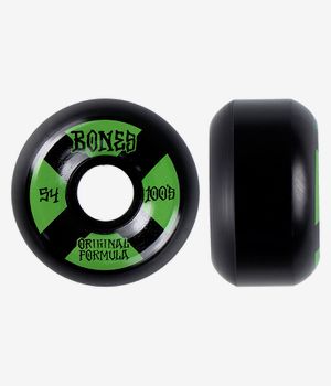 Bones 100's-OG #4 V5 Wheels (black green) 54mm 100A 4 Pack