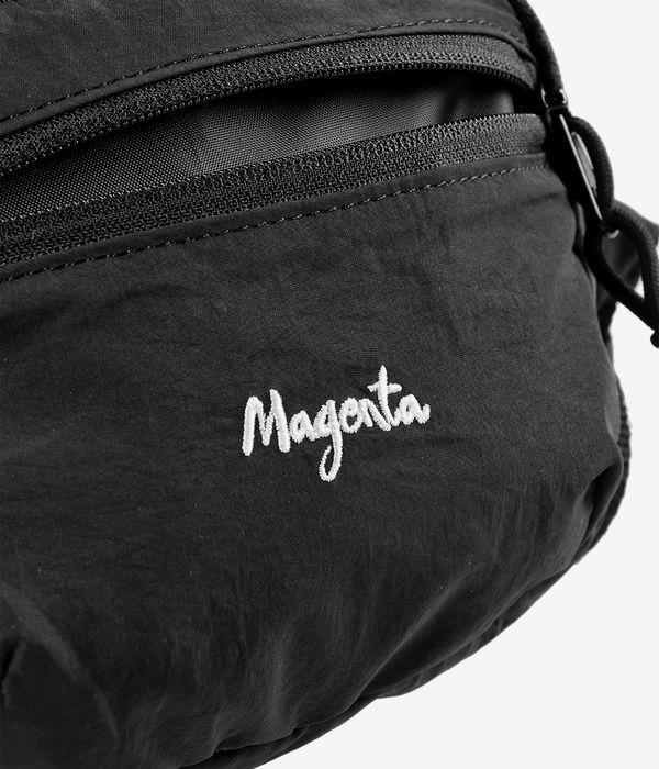 Magenta Script Banana Bag (black)