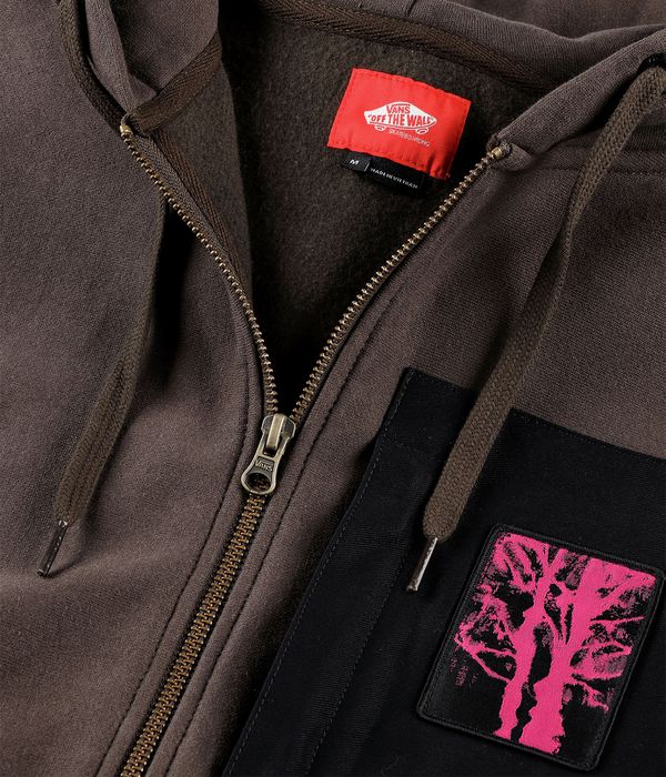 Vans Skate Blurry Tree Zip-Hoodie (coal brown)