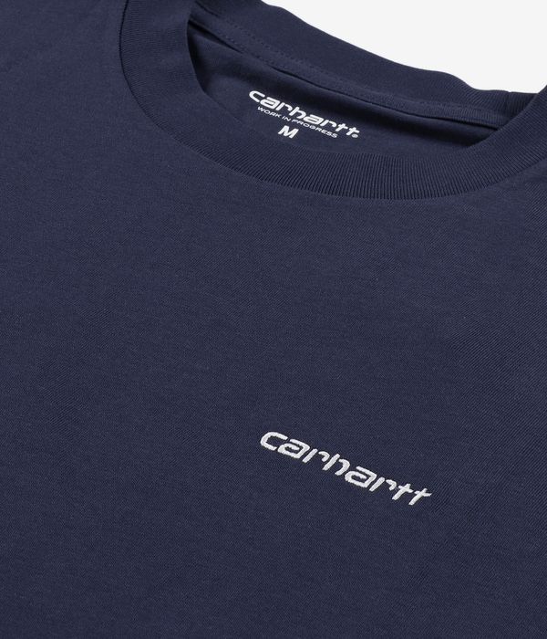 Carhartt WIP Script Embroidery T-shirt (air force blue white)