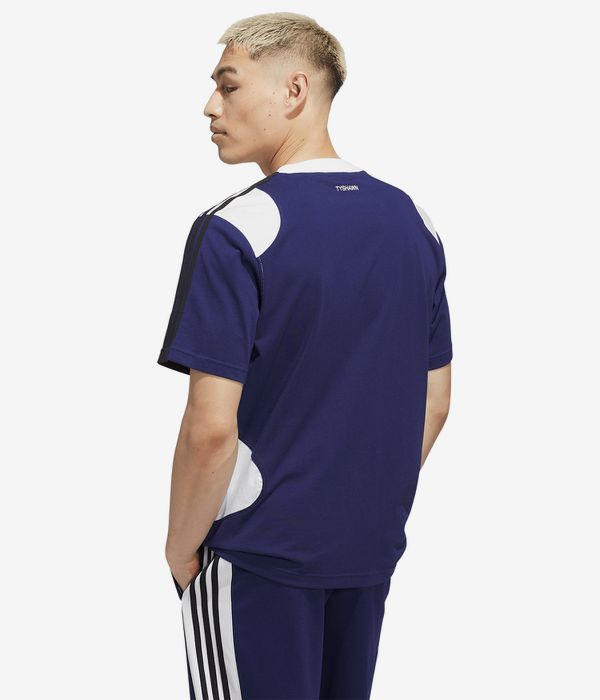 adidas Tyshawn T-shirt (dark blue white)