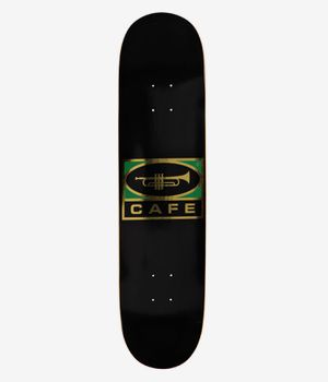 Skateboard Cafe Trumpet Logo 8" Skateboard Deck (black gold)