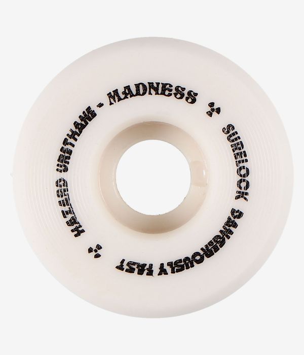 Madness Hazard Sign CP Conical Surelock Roues (white) 54mm 101A 4 Pack
