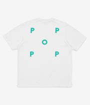 Pop Trading Company Logo T-Shirt (white peacock green)