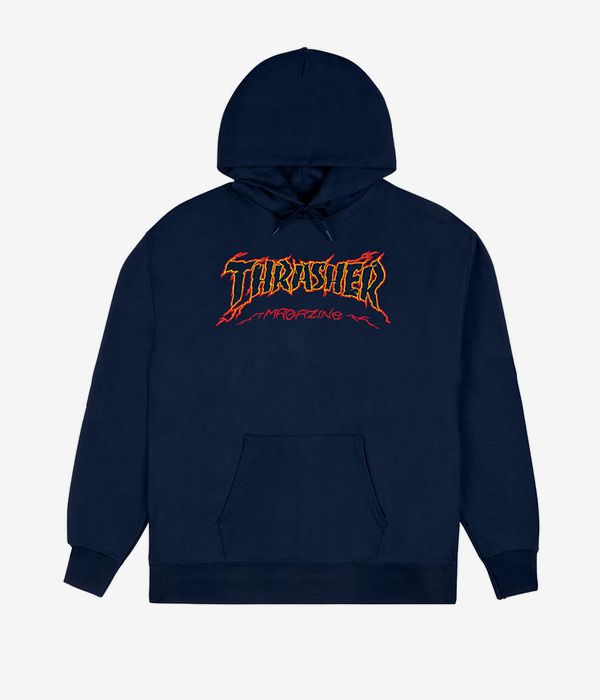 Thrasher Cracked Hoodie (navy)