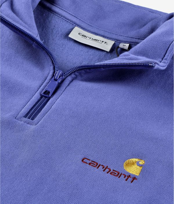 Carhartt WIP America Script Half Zip Felpa (blue iris)