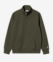 Carhartt WIP Chase Neck Zip Sweatshirt (olive gold)