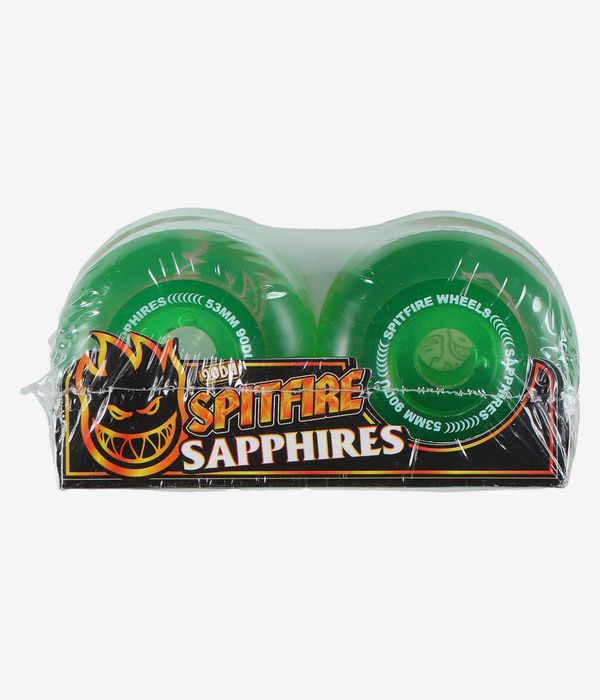 Spitfire Sapphire Wheels (clear green) 53 mm 90A 4 Pack