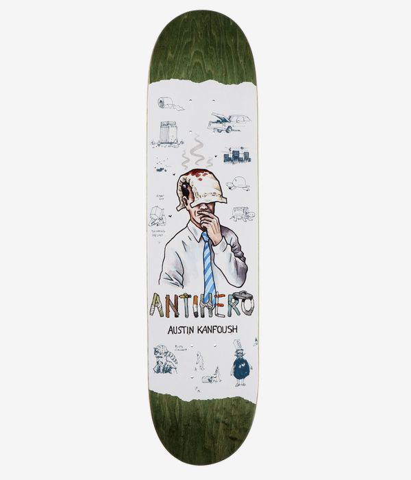 Anti Hero Kanfoush Recycling 8.06" Skateboard Deck (white)