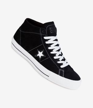 Converse CONS One Star Pro Mid Suede Zapatilla (black white black)
