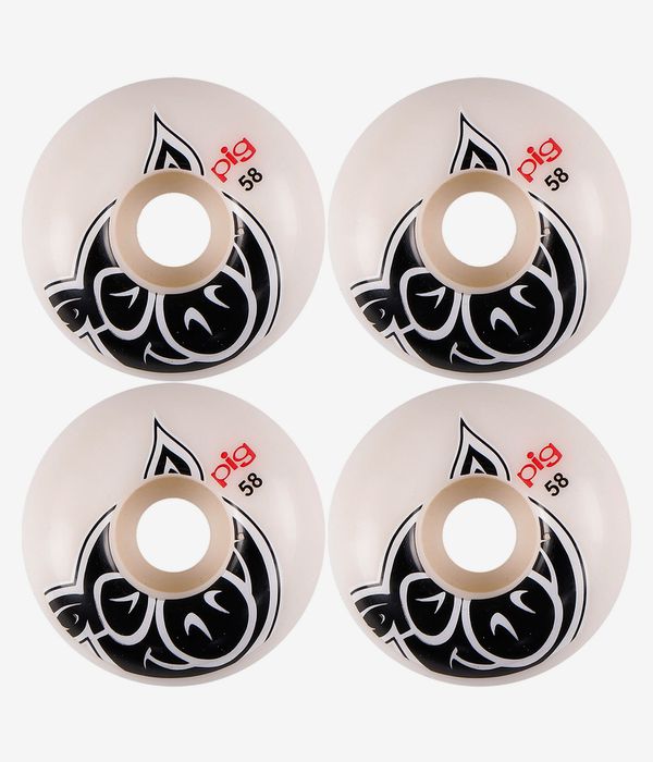 Pig Head Roues (white) 58mm 101A 4 Pack