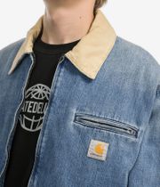 Carhartt WIP OG Detroit Cotton Camano Veste (blue dusty h brown burst washed)