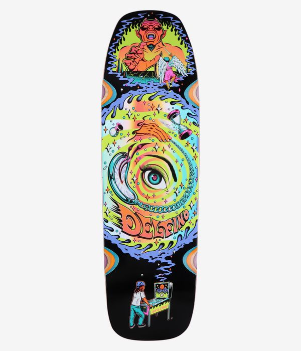 Santa Cruz Delfino Pinball Vision Pro Shaped 9.14" Planche de skateboard (multi)