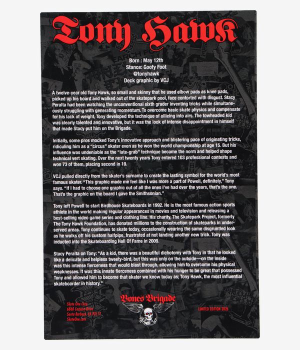 Powell-Peralta Hawk BB Limited Edition S17 10.38" Deska do deskorolki (white)