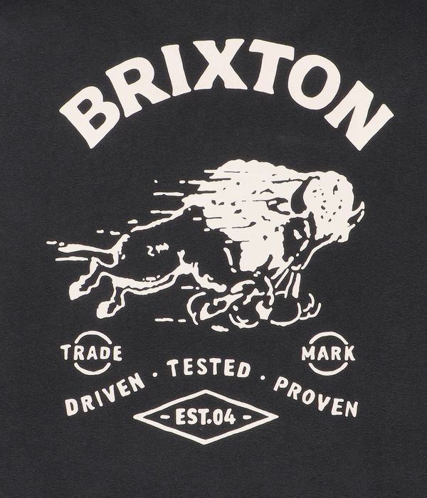 Brixton Charging Buffalo sweat à capuche (washed black)