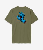 Santa Cruz Screaming Hand Chest T-Shirt (deep olive)